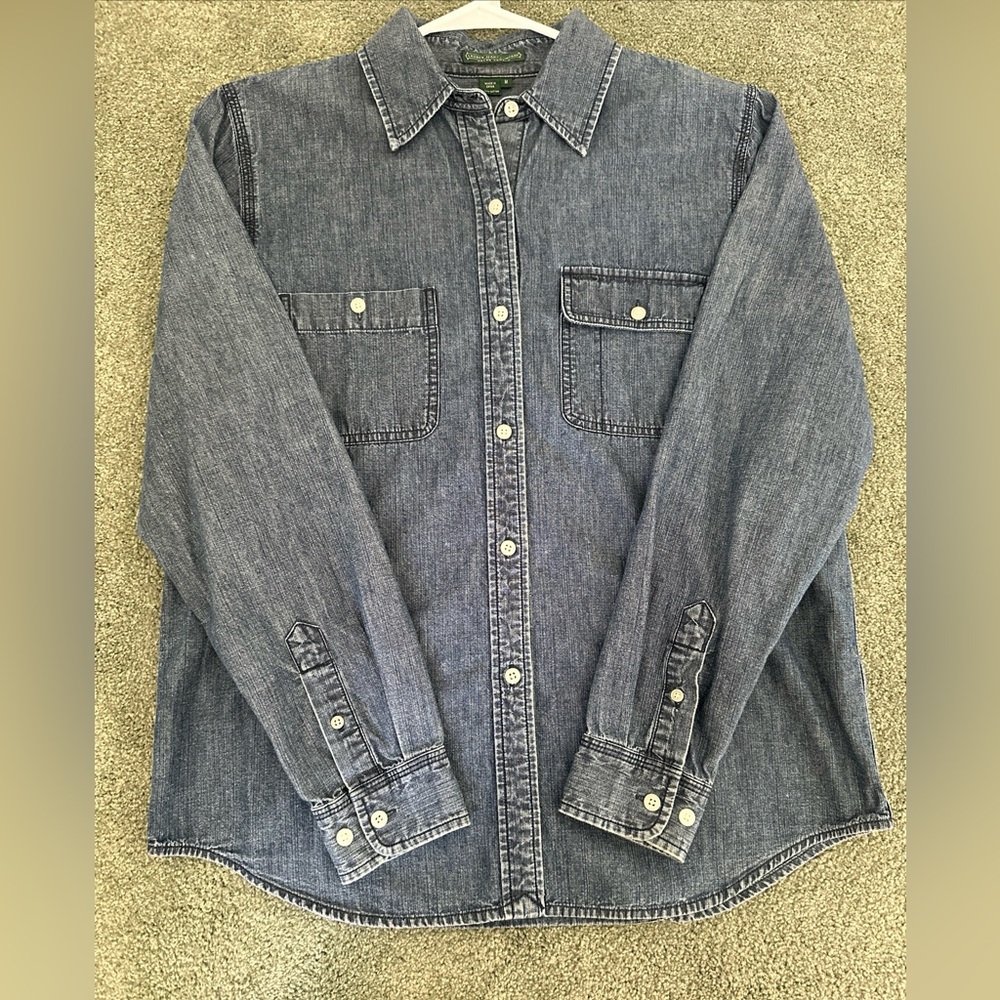 VINTAGE Lauren Jeans Company by Ralph Lauren denim shirt Sz medium